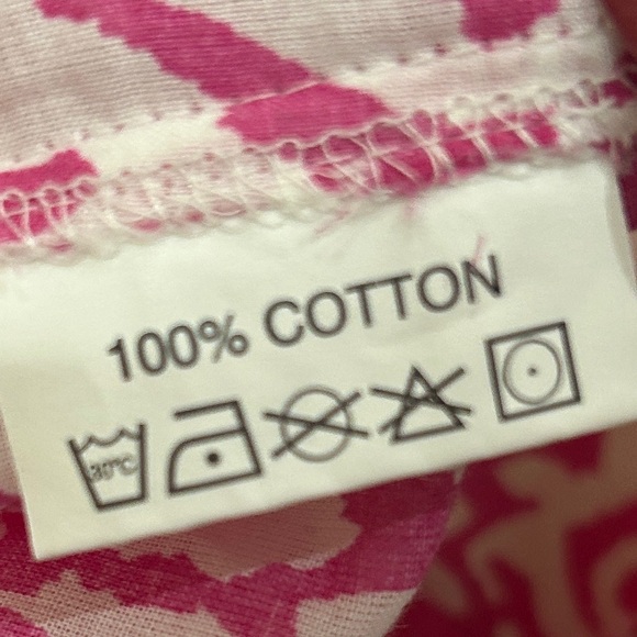 Rockflowerpaper Pink & white 3/4 Sleeve tunic cotton lightweight dress medium - Picture 11 of 11